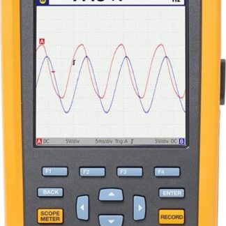 Osciloscopio de mano Fluke 125B/NA Industrial ScopeMeter con prueba de estado del bus de 40 MHz (Norteamérica)