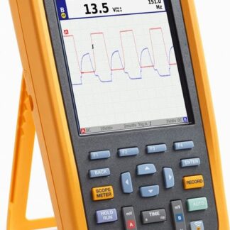 Osciloscopio de mano industrial ScopeMeter 125B/NA/S de Fluke con prueba de estado del bus de 40 MHz y kit SCC (Norteamérica)