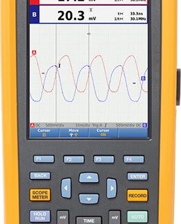 Osciloscopio de mano Fluke 124B/NA/S Industrial ScopeMeter de 40 MHz y kit SCC (Norteamérica)