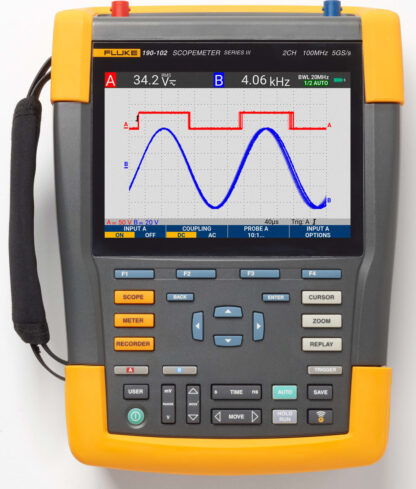 Fluke 190-104-III-S - Osciloscopio en color, 100 MHz, 4 canales con paquete de software