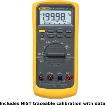 Fluke 87-5 CAL - Multímetro industrial (87-V); Incluye calibración trazable al NIST con datos