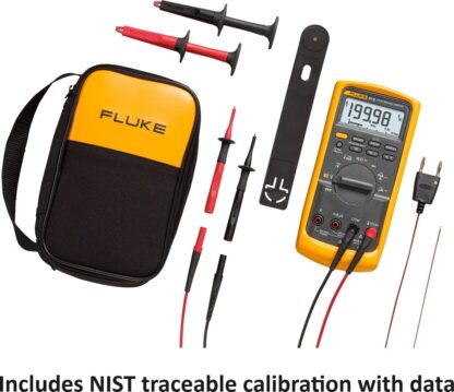 Fluke 87-5/E2 CAL - Kit combinado de electricista industrial; Incluye calibración trazable al NIST con datos