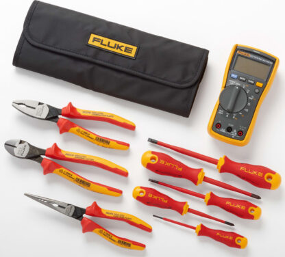 Kit de inicio de multímetro para electricistas y herramientas manuales aisladas Fluke IB117K