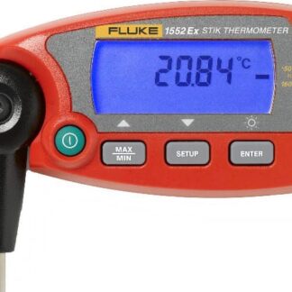 Lectura del termómetro Fluke 1551A-12-DL 1551A Ex "Stik" con registro de datos