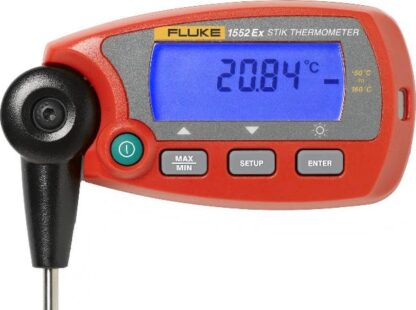 Lectura del termómetro Fluke 1551A-12-DL 1551A Ex "Stik" con registro de datos