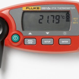 Lectura del termómetro Fluke 1551A-20-DL 1551A Ex "Stik" con registro de datos