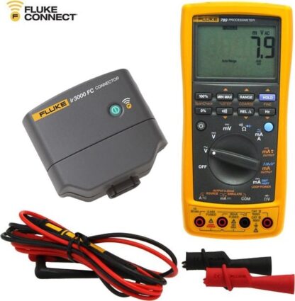 Paquete de paquete de medidor de proceso y conector de IR3000FC Fluke 789-IR3000 BU 789